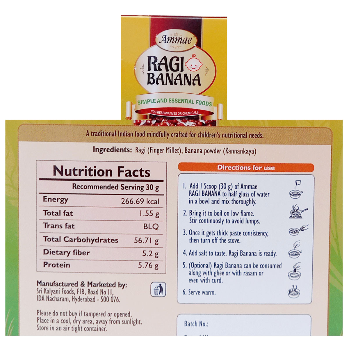 Ammae Sprouted Ragi Powder Strawberry Porridge | Malted Drink Mix - Ammae Foods India